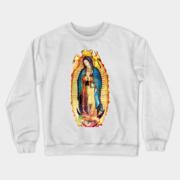 Our Lady of Guadalupe Crowned by Angels Crewneck Sweatshirt by hispanicworld